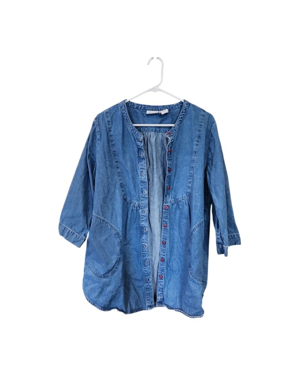The Vermont Country Store Denim Jean Shacket Womens Size M